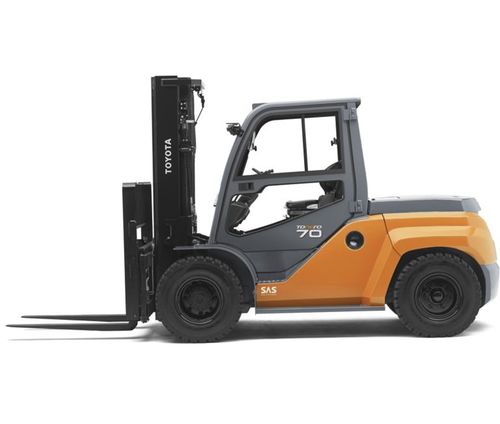 Вилочный погрузчик с тепловым двигателем - 8FG70F - Toyota Industrial Equipment - с местом для сидения водителя / промышленный / для разгрузочно-погрузочных работ