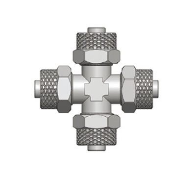 Фитинг для сжатого воздуха - RPZA - Ningbo Parmicro Fluid Technology CO.,LTD - быстрый / крестовидный / из никелевой латуни
