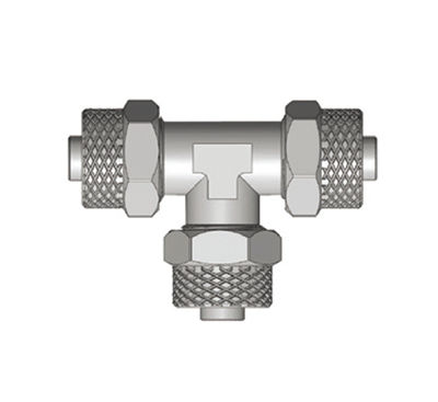 Быстроразъемное соединение - RPUT - Ningbo Parmicro Fluid Technology CO.,LTD - для сжатого воздуха / Т-образный / из никелевой латуни
