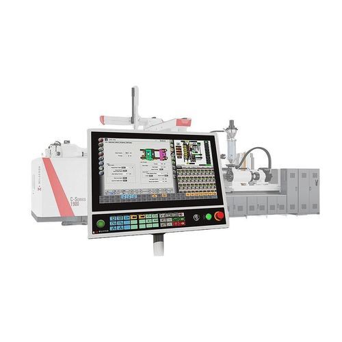 HMI с многоточечным сенсорным экраном - Milacron China - установленный на кронштейне / LED / Windows