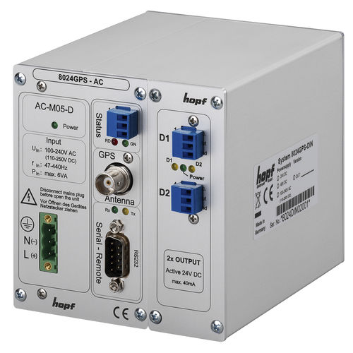 Сервер времени на DIN-рейке - 8024GPS - hopf Elektronik GmbH - NTP / GPS / IRIGB