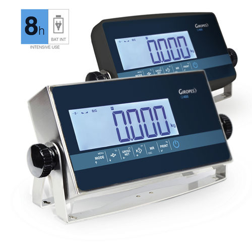 Весовой индикатор ЖК-дисплей - GI400 LCD BAT LI ION - GIROPES - настольный / настенный / IP65