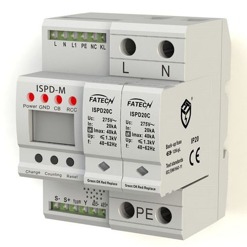 Молниеотвод класс II - iSPD20C/2-xxx S series - FATECH ELECTRONIC (FOSHAN) CO., LTD - для источника электропитания / защита от перенапряжения / монофазовый