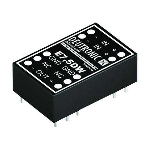 Преобразователь DC/DC DIP-24 - E7,5DW series - DEUTRONIC - с входным напряжением 2:1 / изолированный