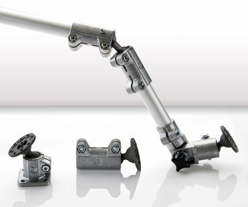 Круглый трубный соединитель - Solid clamps - RK Rose+Krieger GmbH - шарнирный / из алюминия