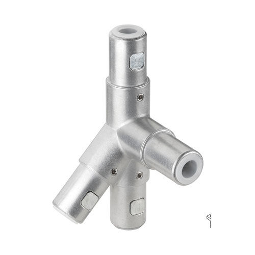 Трубный соединитель для ограждения - ITAS WIT 40H-45&deg;R - RK Rose+Krieger GmbH - круглый / изогнутый / из литого алюминия