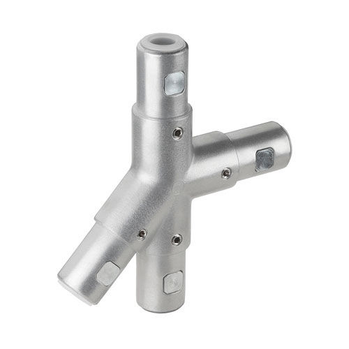 Трубный соединитель для ограждения - KI 40H-45&deg; - RK Rose+Krieger GmbH - круглый / крестовидный / из литого алюминия