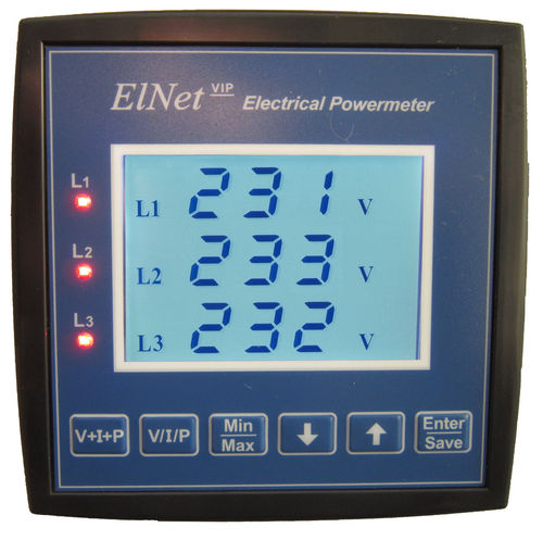 Трехфазовый прибор для измерения мощности - ELNet VIP - Control Applications Ltd