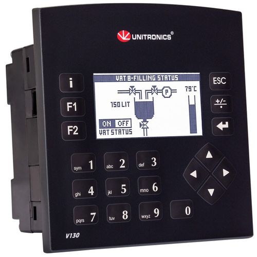 Программируемая автоматическая система с графическим ЧМИ - Vision130&trade; series - Unitronics - для монтажа на панели / со встроенным E/S / CANopen