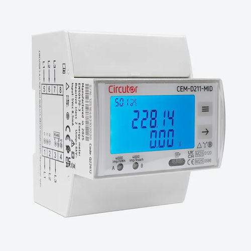 Трехфазовый Электрический счетчик электроэнергии - CEM-D211 -MID - CIRCUTOR - на DIN-рейке / цифровой / RS-485