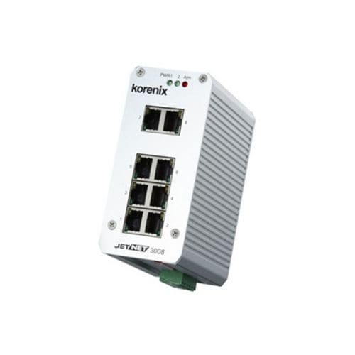 Неуправляемый коммутатор Ethernet - JetNet 3008 - Beijer Electronics - 8 портов / 10/100BaseT(X) / на DIN-рейке