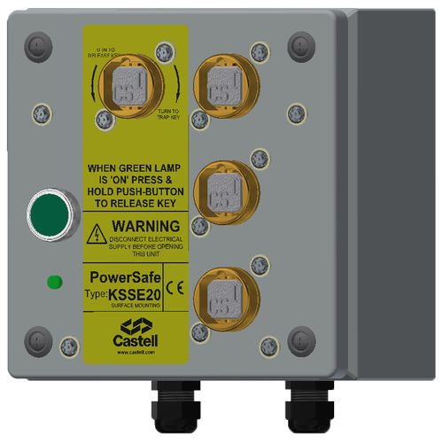 Переключатель с ключом - KSSE - CASTELL SAFETY INTERNATIONAL - многополюсный / IEC / IP65