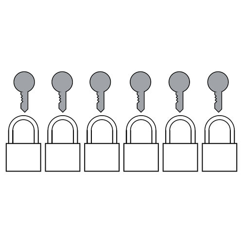 Навесной замок из нержавеющей стали - KEYED TO DIFFER - CASTELL SAFETY INTERNATIONAL