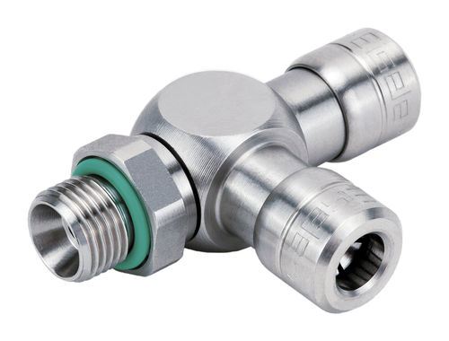 Т-образный фитинг - 990  - EISELE GmbH - пневматический / вставной / из нержавеющей стали