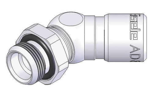 Пневматический фитинг - 698  - EISELE GmbH - винтовой / под углом 45° / наружная резьба-внутренняя резьба