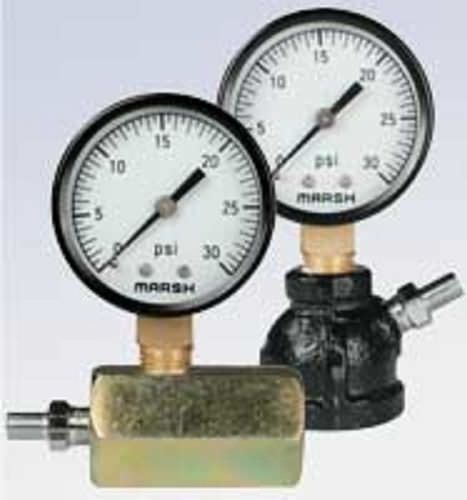 Манометр со шкалой - Gas Test Gauge - Marsh Bellofram - резьбовой / с трубкой Бурдона / испытательный