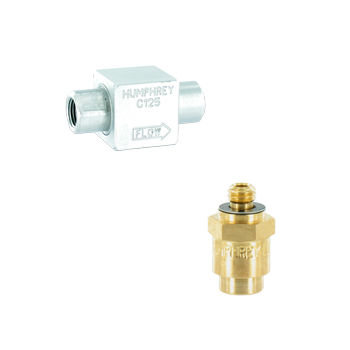 Предохранительный клапан с вентилем - Check Valves - Humphrey Products - миниатюрный / для остановки / из латуни