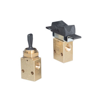 Клапан с пневматическим управлением -  TAC Miniature 3-Position Manual Valves - Humphrey Products - поршневый с прокладкой / с рычагом / с ручным управлением