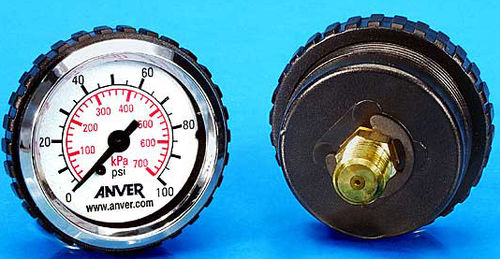 Манометр со шкалой - PG200-14PBM	 - ANVER Vacuum System Specialists - резьбовой / для монтажа на панели / монтаж сзади