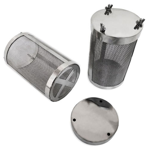 Корзина для транспортировки для очистки деталей - Neri Makina Müh. San. ve Tic. Ltd. Şti. - по индивидуальному заказу / из сетки из нержавеющей стали / цилиндрическая