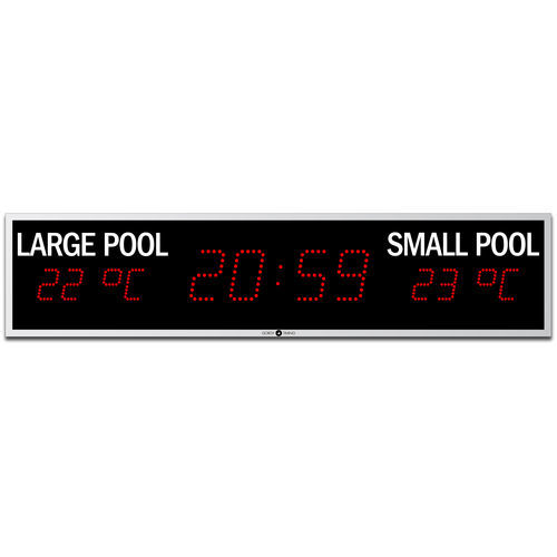 Табло LED - LEDI® POOL - GORGY TIMING - с 1 линией / для измерения температуры / RS-232