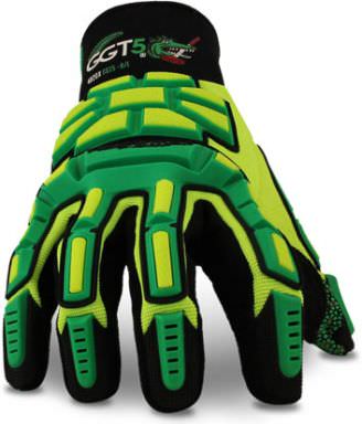 Перчатки для разгрузочно-погрузочных работ - GGT5® Gator Grip 4020X - HexArmor - антивибрационная / маслоустойчивая / нейлоновая