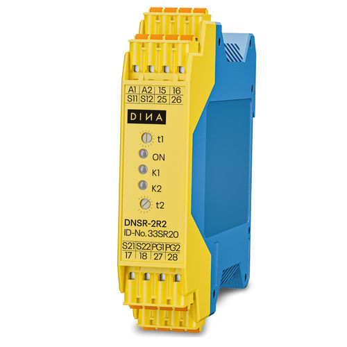 Реле безопасности с аварийной остановкой - SAFEONE DNSR-2R2 - DINA Elektronik GmbH - для монтажа на панели / с временной задержкой / программируемое