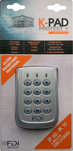 Цифровая клавиатура 12 клавиш - GB-060-218 - FDI MATELEC - настенная / из цинка / IP65
