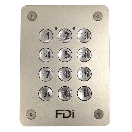 Цифровая клавиатура 12 клавиш - FD-060-164 - FDI MATELEC - встраиваемая / из металла / антивандальная