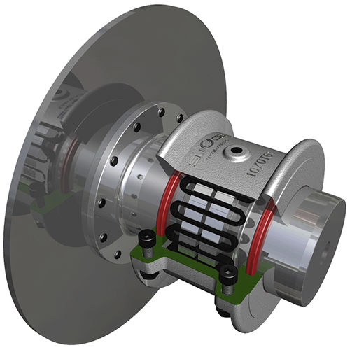 Ленточная муфта - 1020-1160 T63 - ZHENJIANG SUODA COUPLING CO.,LTD. - с дисковым тормозом / штифт и центрирующая втулка
