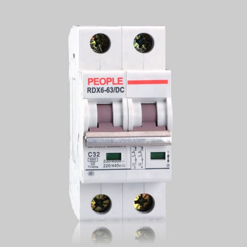 Магнитно-термический выключатель - RDX6-63DC series DC MCB - PEOPLE ELE. APPLIANCE GROUP CO., LTD. - постоянный ток / для сверхнагрузки / с защитой от короткого замыкания