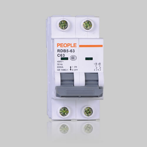 Выключатель переменный ток - RDB5-63 Series - PEOPLE ELE. APPLIANCE GROUP CO., LTD. - с защитой от короткого замыкания / модульный / с ручной перезарядкой