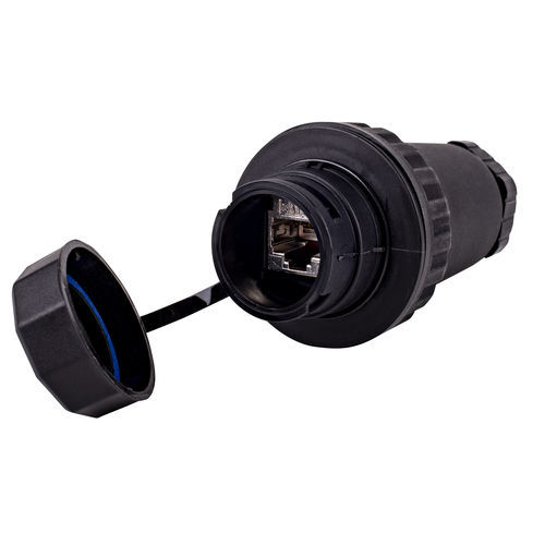 Соединитель для передачи данных - I4T6AFSIP68 - CAE GROUPE - RJ45 / цилиндрический / внутренняя резьба