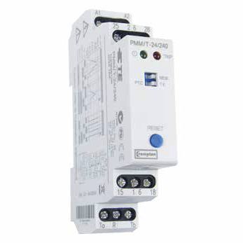 Защитное реле для измерения температуры - PMM/T series - Crompton Instruments - для электрического двигателя / на DIN-рейке