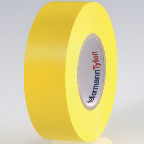 Изоляционная клейкая лента - HTAPE-FLEX15-25x25-PVC-YE - HellermannTyton - из ПВХ / водостойкая / для шланга