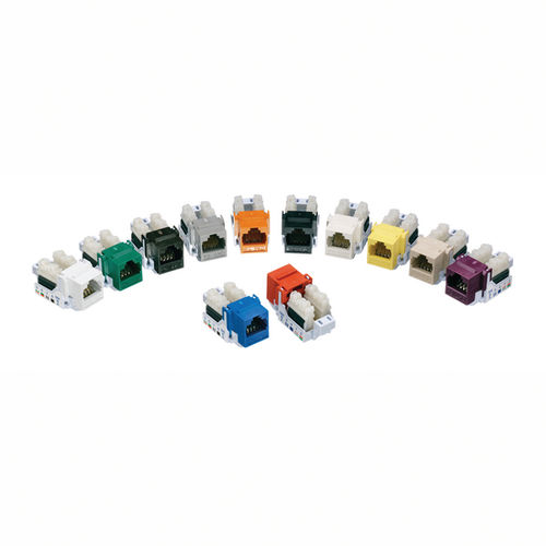 Соединитель для передачи данных - RJ45FC3-BLU - HellermannTyton - Ethernet / джек / квадратный