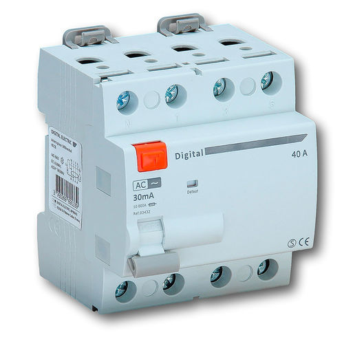 Дифференциальное дифференциальное устройство остаточного тока - 03434 - DIGITAL ELECTRIC - переменный ток / для распределения электроэнергии / 4 полюса