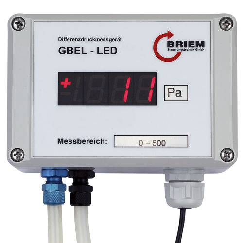Дифференциальный датчик давления - GBEL-LED - BRIEM Steuerungstechnik GmbH - пьезосопротивление / аналоговый / настенный