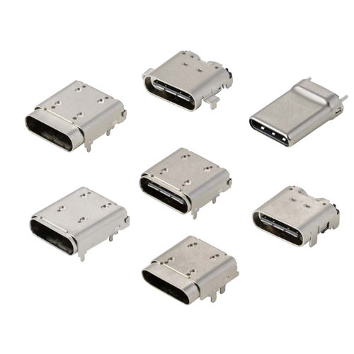 Соединитель для передачи данных - Type C series - FCI - USB / квадратный / двухтактный