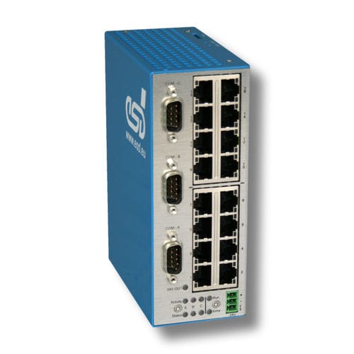 Управляемый коммутатор Ethernet - Switch16/Com3 - esd electronics gmbh - 16 портов / 10/100BaseT(X) / последовательный