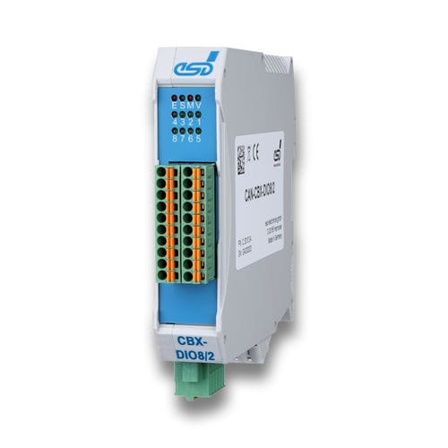 Блок интерфейса CANopen - CAN-CBX-DIO8/2 - esd electronics gmbh - 8 каналов / на DIN-рейке