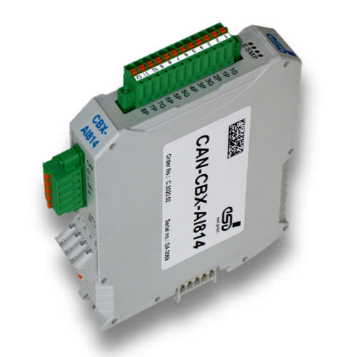 Аналоговый модуль входа/выхода - CAN-CBX-AI814 - esd electronics gmbh - CANopen / CAN Bus / 8 аналоговых входов