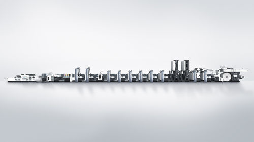 Линейный флексографическая печатная машина - ICS series - Heidelberger Druckmaschinen AG - 4-цветный / для картонных коробок / для упаковки