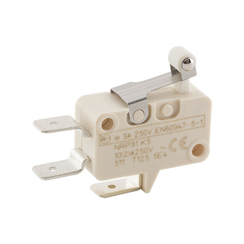 Однополюсный микропереключатель - NR P Series - Electrica s.r.l. - с рычагом с роликом / переменный ток / миниатюрный