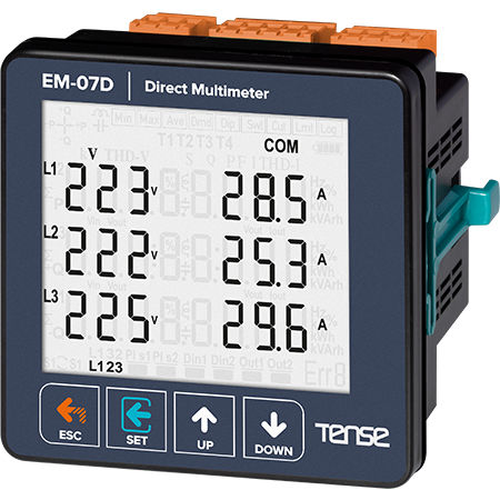 Цифровой мультиметр - EM-07D - Tense Electronic - крепление на панели / 300 В / 10000 A