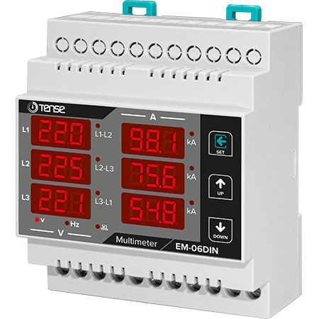 Цифровой мультиметр - EM-06DIN - Tense Electronic - на DIN-рейке / 300 В / 5 A