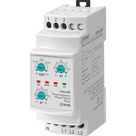 Реле для наблюдения фазы - FKM-05F - Tense Electronic - на DIN-рейке / регулируемое