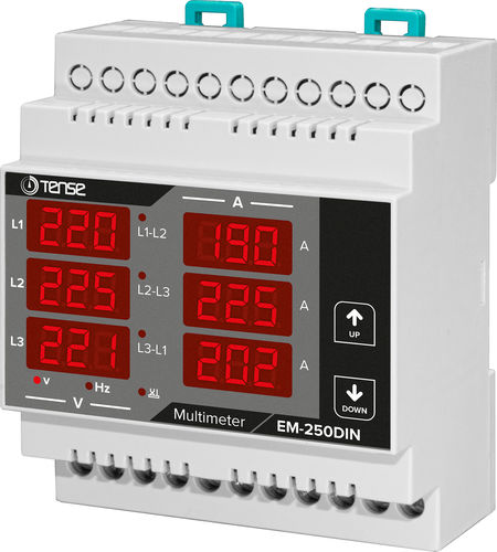 Цифровой мультиметр - EM-250DIN - Tense Electronic - на DIN-рейке / 300 В / 250 A