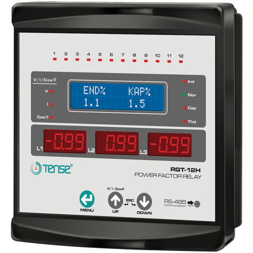 Трехфазовый регулятор реактивной мощности - RGT-12H - Tense Electronic - со встроенными коммуникациями / 12 уровней
