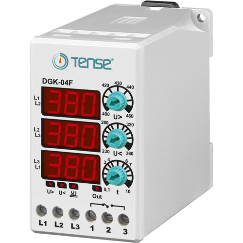 Реле для контроля скачков напряжений - DGK-04F  - Tense Electronic - недонапряжение / порядка чередования фаз / на DIN-рейке